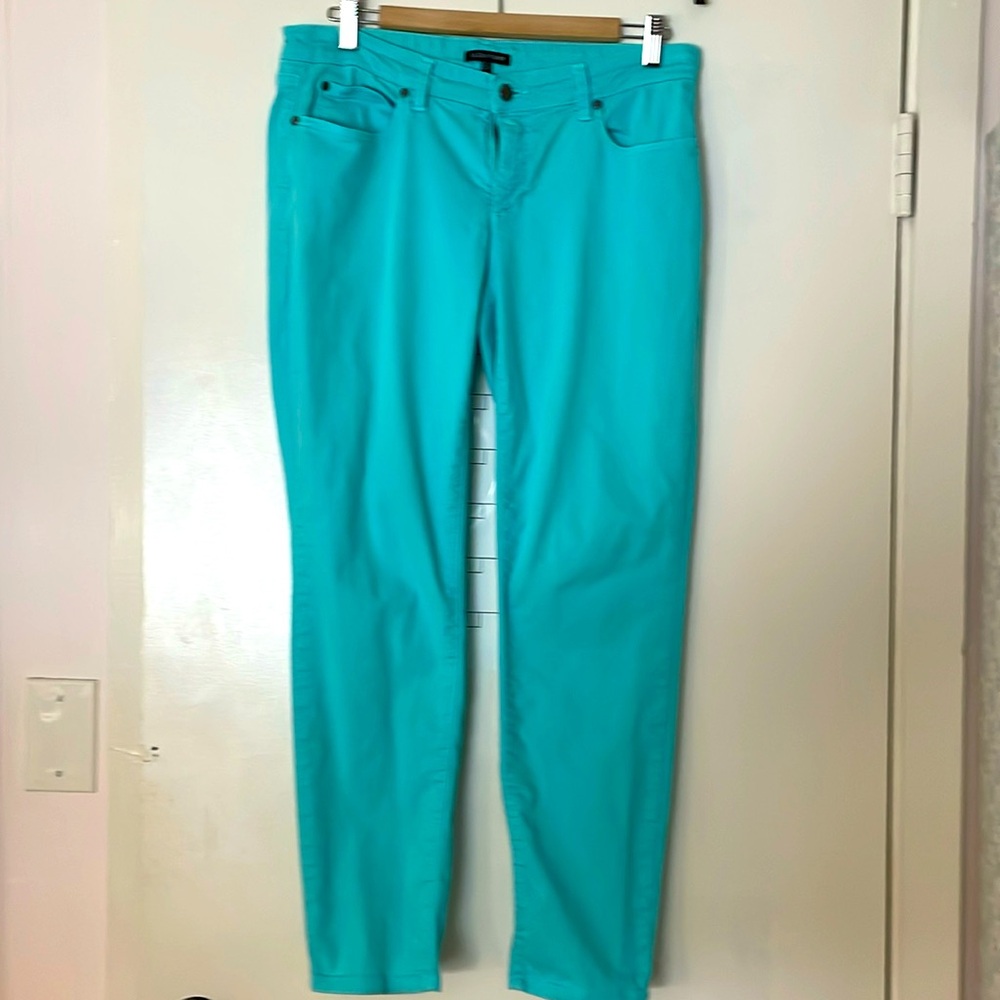 Eileen Fisher Skinny Jeans in Turquoise